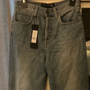 Veronica Beard Crosbie Wide-Leg Jean, Size 28, NWT